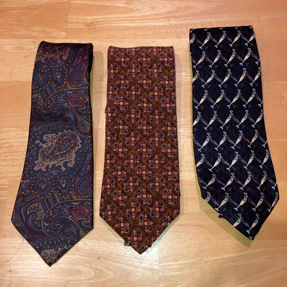 Silk ties x3